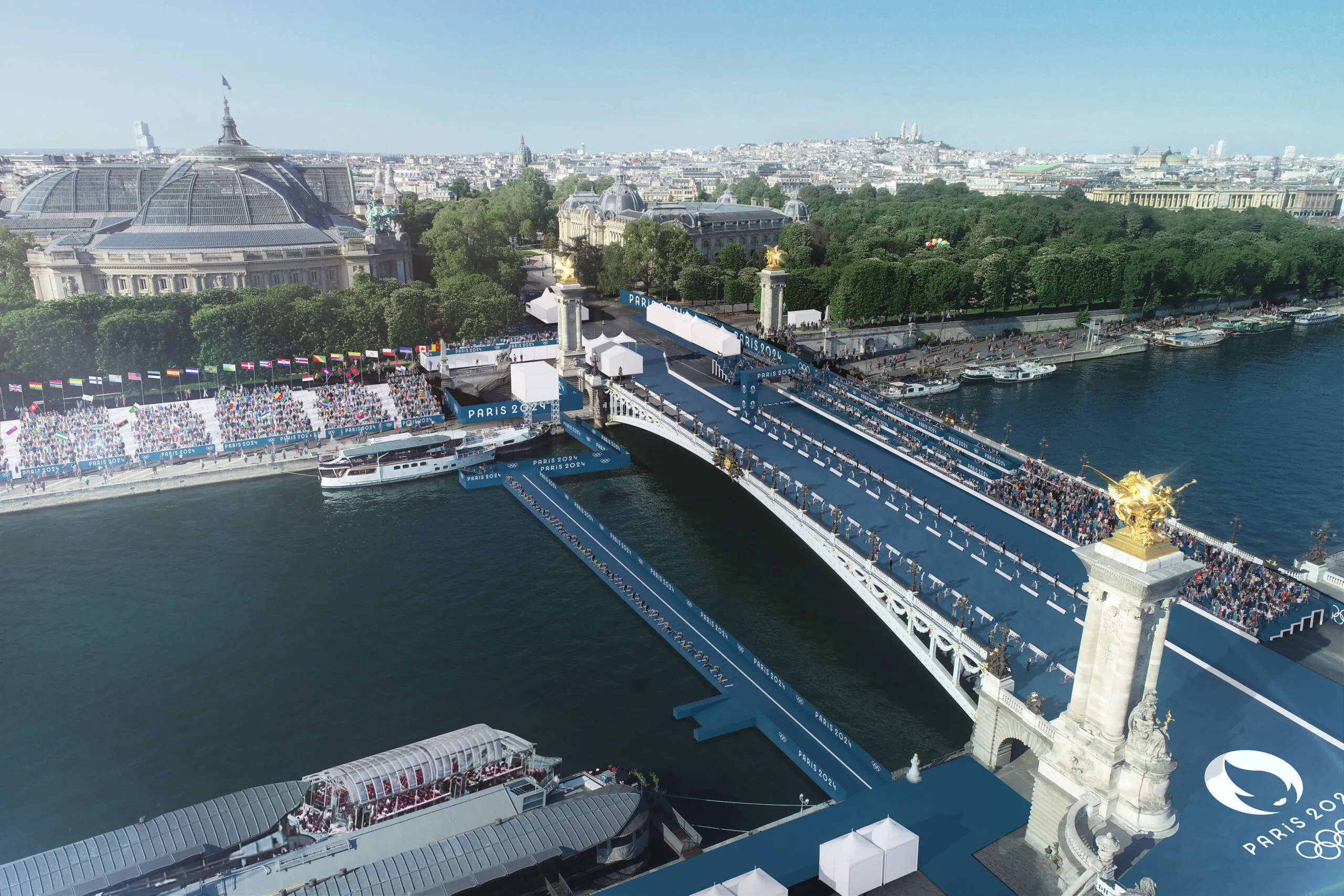 cầu alexandre III là địa điểm tổ chức thi ba môn phối hợp tại Olympic Paris 2024